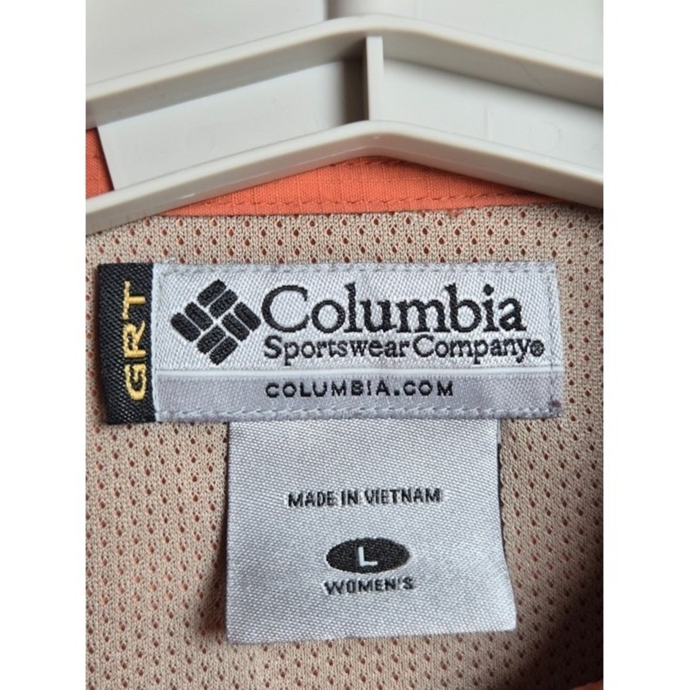 Columbia GRT Women's Omni-Dry Shirt L Terracotta Nylon Vented Hiking Travel Top - Picture 8 of 11